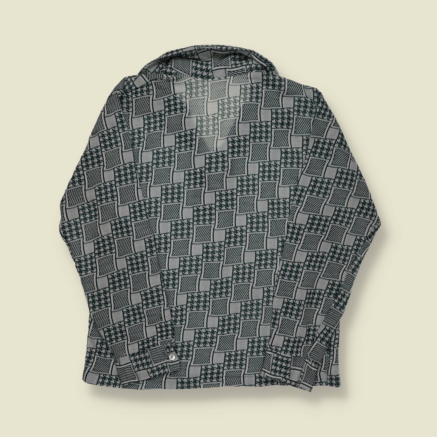 1970s Campus Geometric Polo Shirt - XS/S