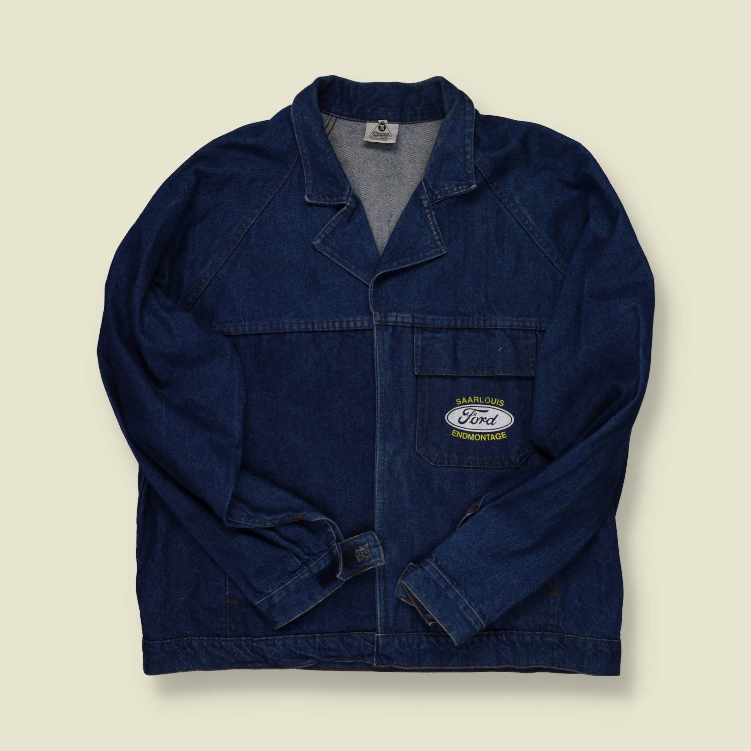 1980s Ford Saarlouis Endmontage Denim Work Jacket - L