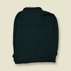 1990s | County Seat | Plaid Lined Barn Coat with Corduroy Collar | Dark Green - 5XL