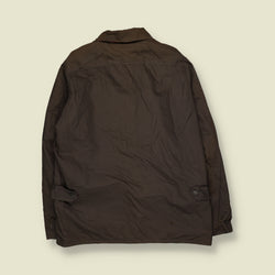 1950s | Reversible Lightweight Plaid Check Zip-Up Work Jacket | Brown, Red, Navy & Cream - S