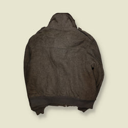 1960s | Wool Flight Jacket with Sherpa Lining & Collar | Brown - 3XL