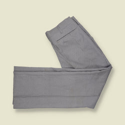1970s | Micro Check Straight Leg Trousers | Grey & Black - w30