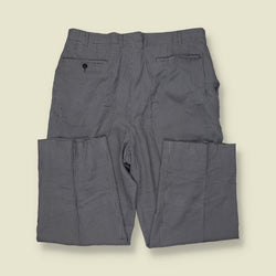 1980s | Bay Hill Classic | Pleated Micro Check Tailored Trousers | Grey & Black - w34
