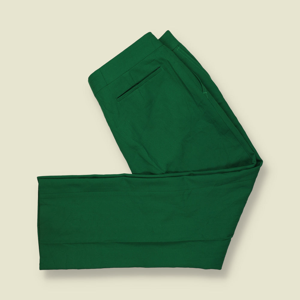 1970s | Lanny Wodtins | Straight Leg Tailored Trousers | Green - w38