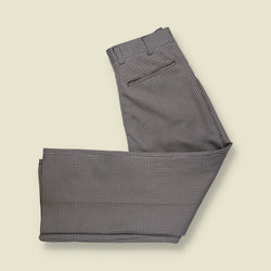 1970s | Geometric Triangle Pattern Straight Leg Tailored Trousers | Black & White - w30