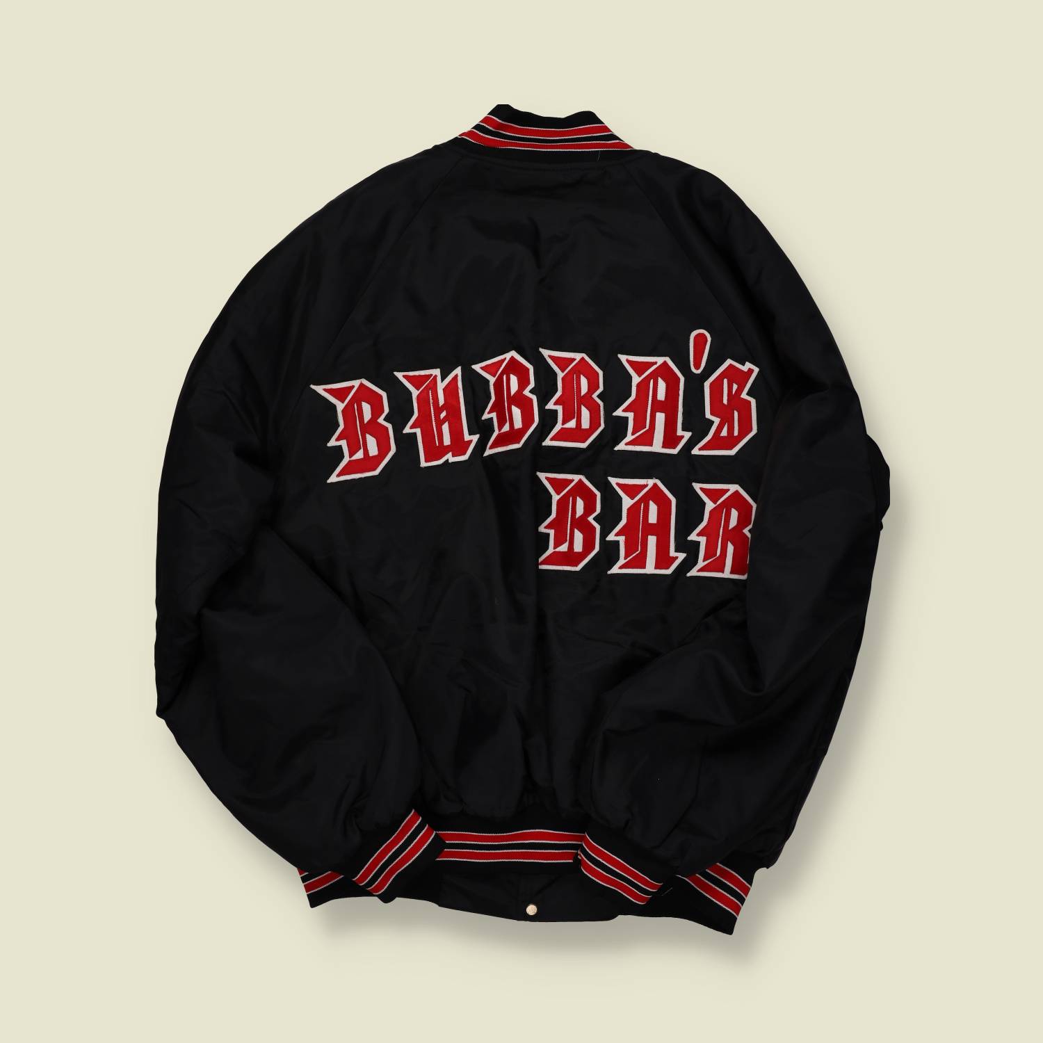 1960s–70s Howe Nylon Varsity Bomber – Bubba’s Bar Back Graphic - L/XL