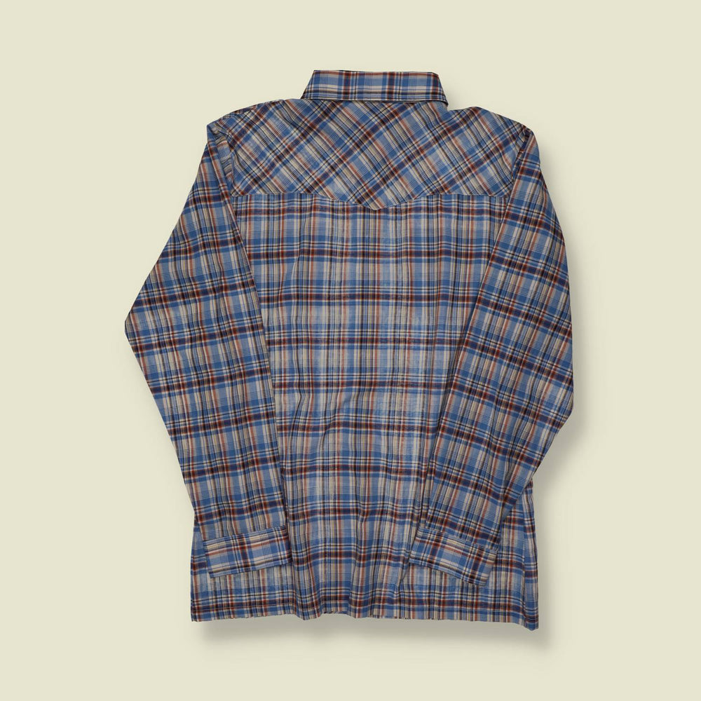 1979 Levi’s Wildfire Western Shirt – Blue Plaid - S/M