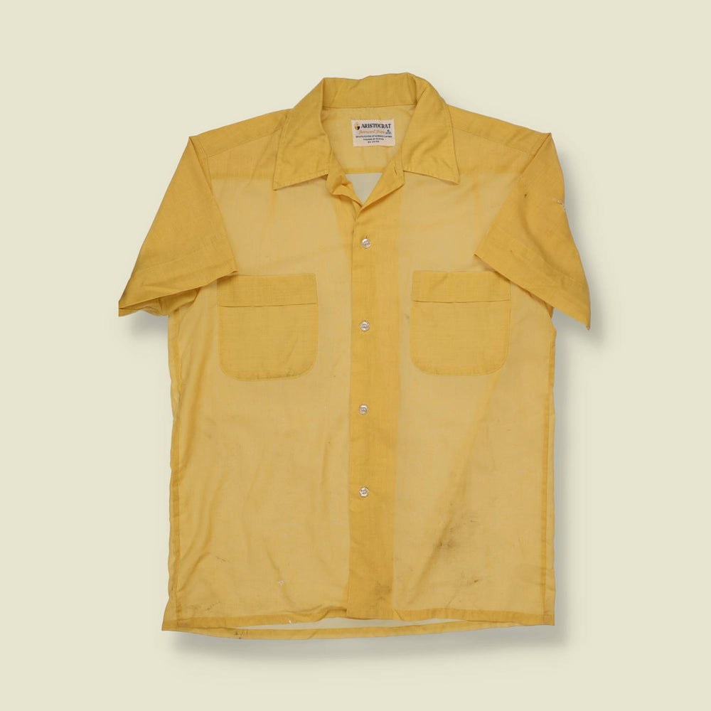 1950s–60s Aristocrat Short Sleeve Leisure Shirt – Yellow -  S