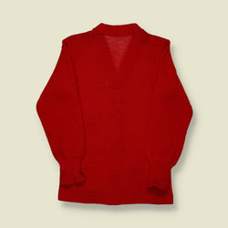 1950s Imperial “Honor” Varsity Cardigan – Red Wool with Black “L” Patch - S