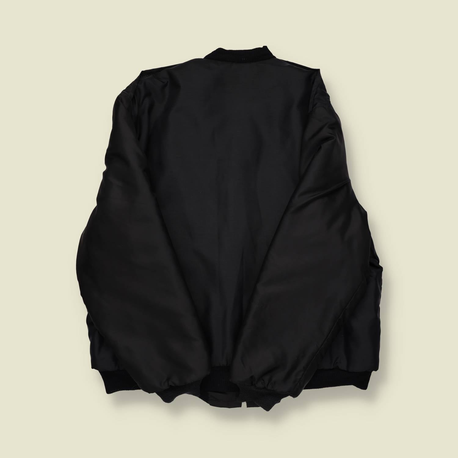 1960s Varsity Bomber – Black with Chenille “M.M.A.” Patch - L/XL