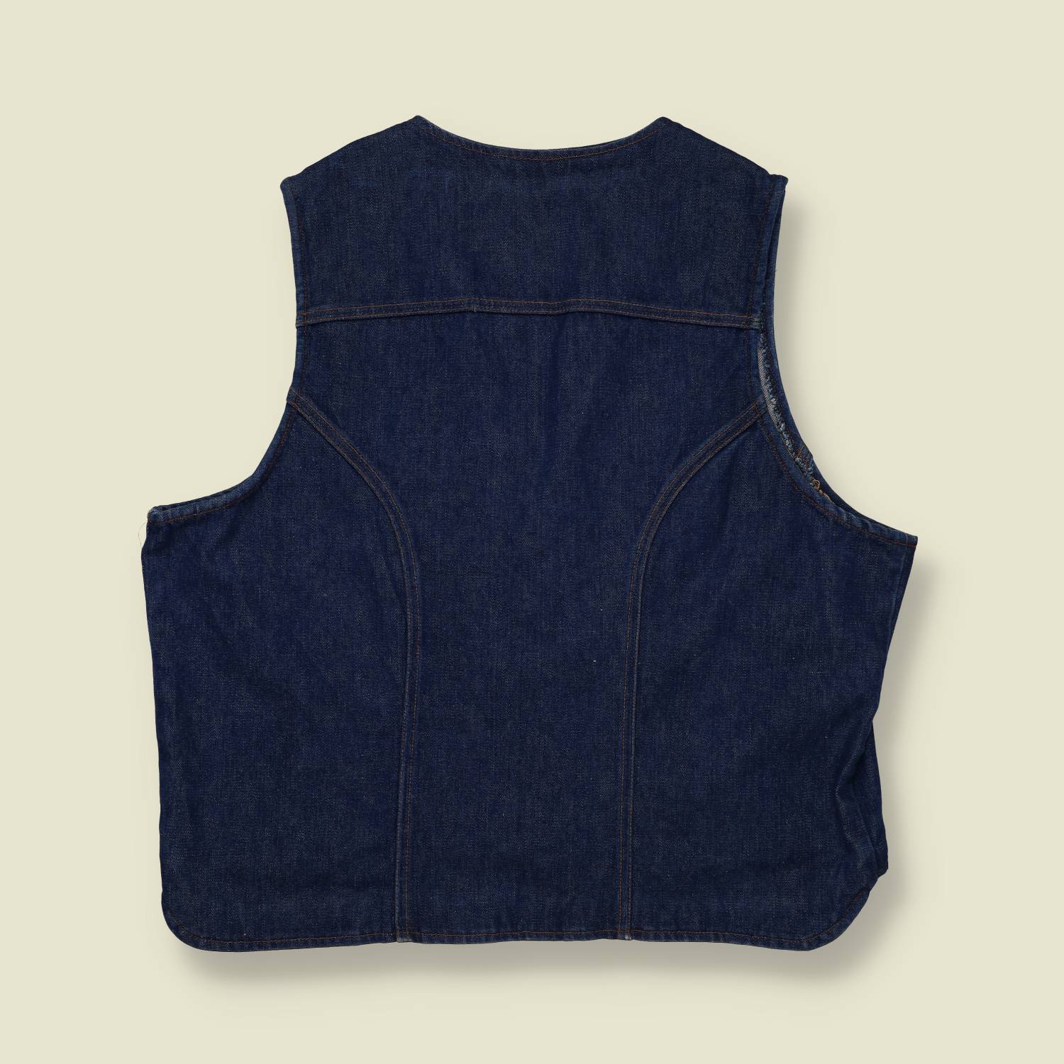 1970s Wrangler Denim Vest – Western “W” Pockets - L/XL