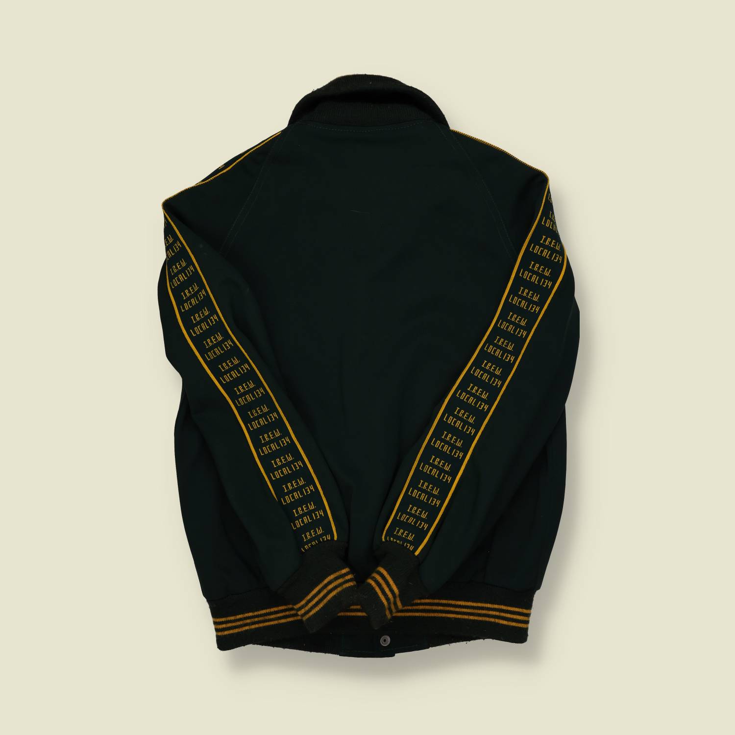 1970s–80s I.B.E.W. Local 134 Union Jacket – Black/Gold - M