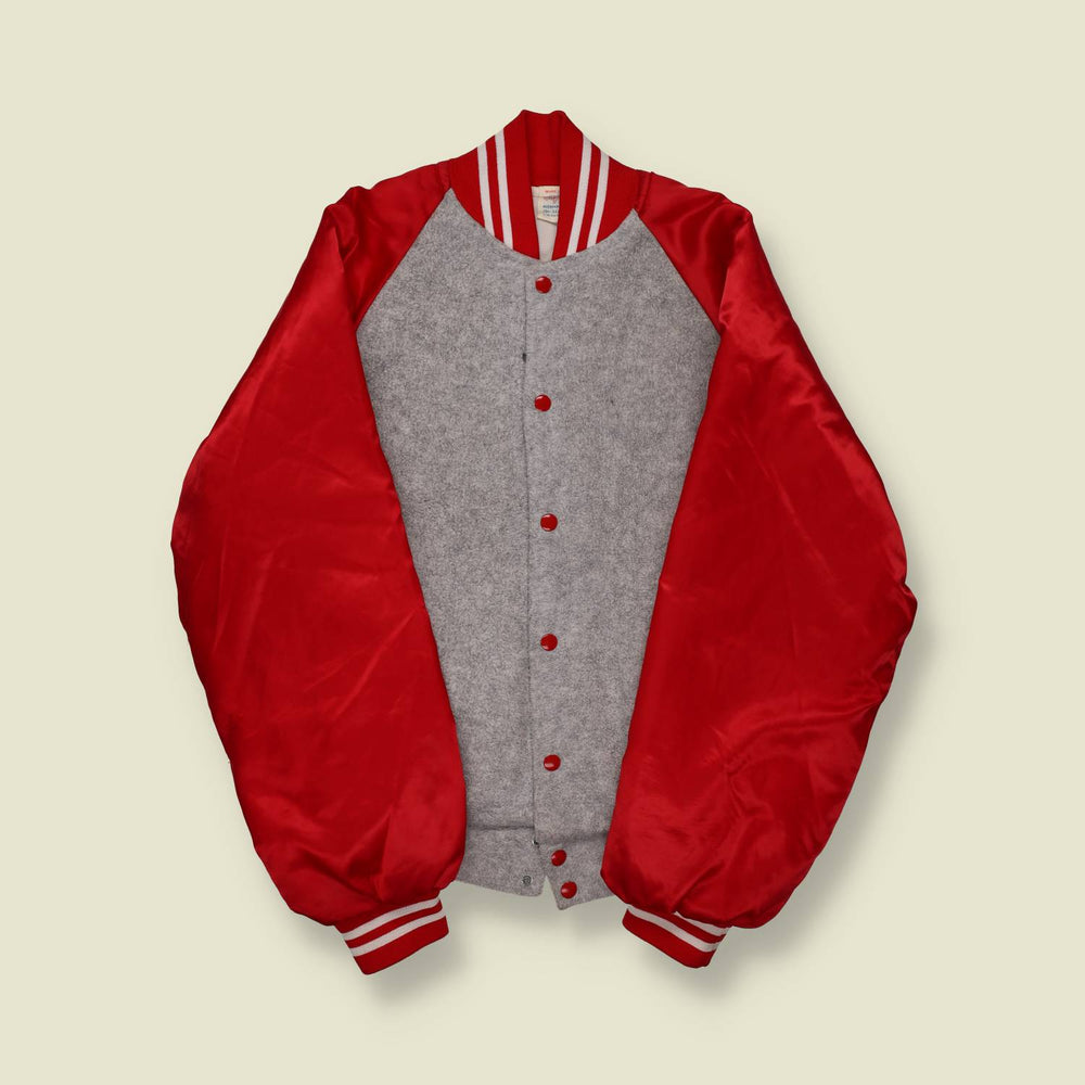 1970s Lakeshore Bar & Steak House Varsity Jacket – Red/Grey - S