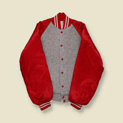 1970s Lakeshore Bar & Steak House Varsity Jacket – Red/Grey - S