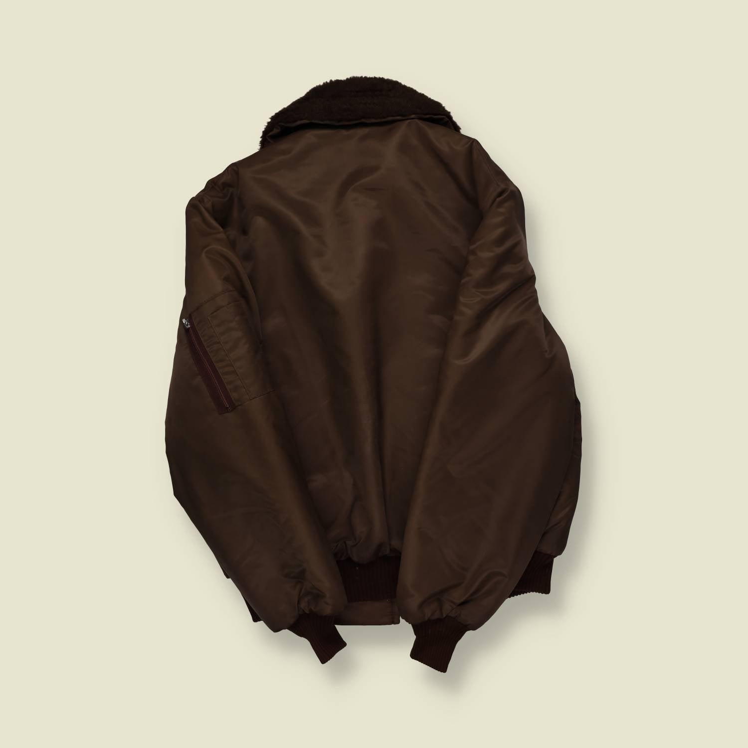 1970s–80s Work Leisure Bomber Jacket – Brown/Orange - M