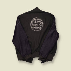 1980s Holloway Wool & Leather Varsity Jacket – Bands of America - L