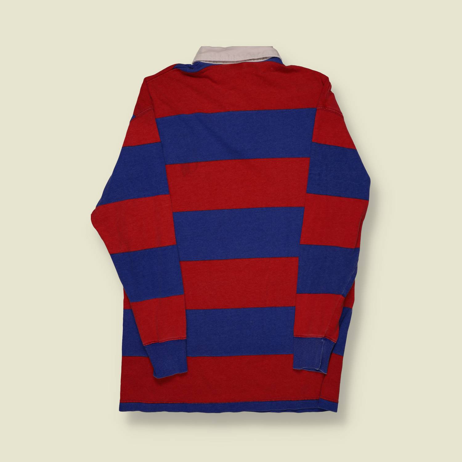 1980s Pebble Beach Rugby Shirt – Red & Blue Stripe - M