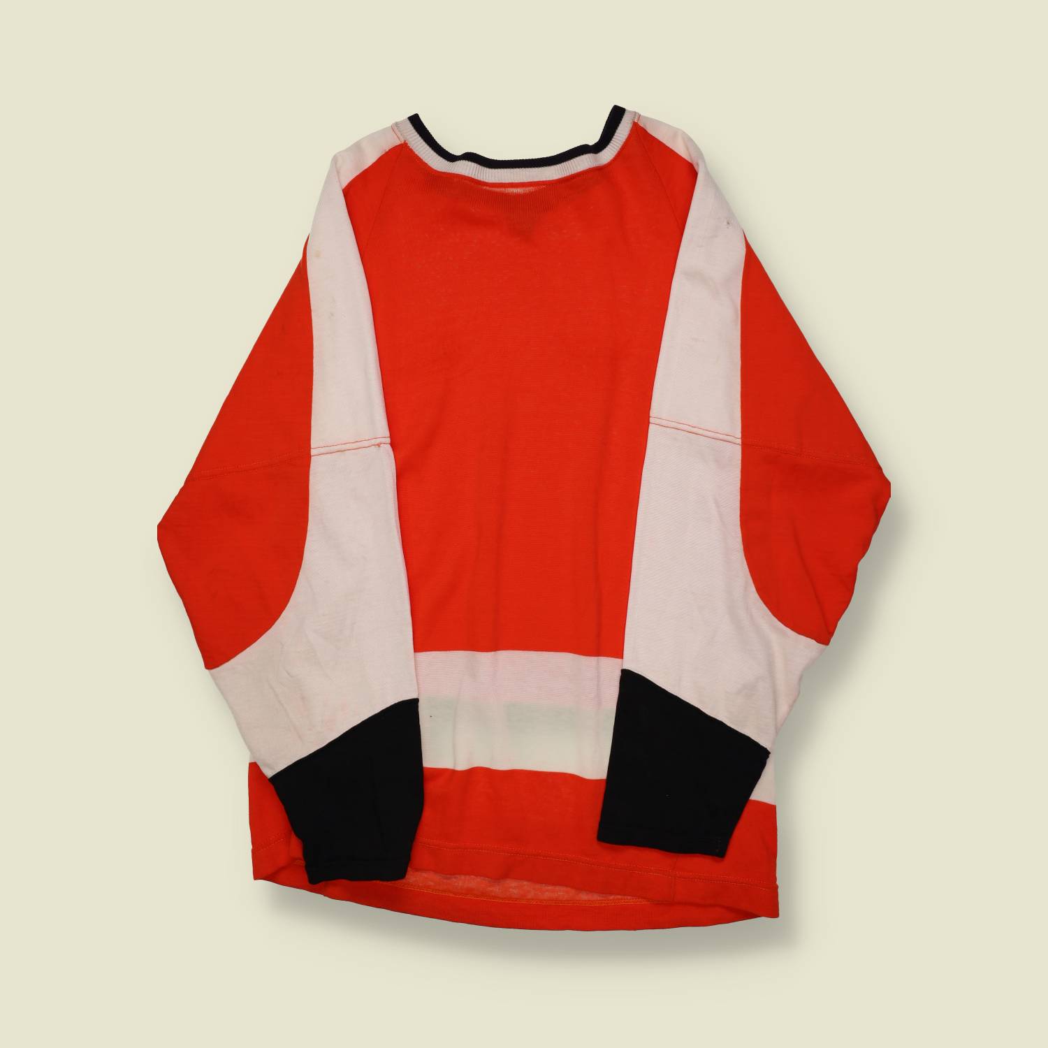 1970s Hockey Jersey – Red, White & Black Panelled - M