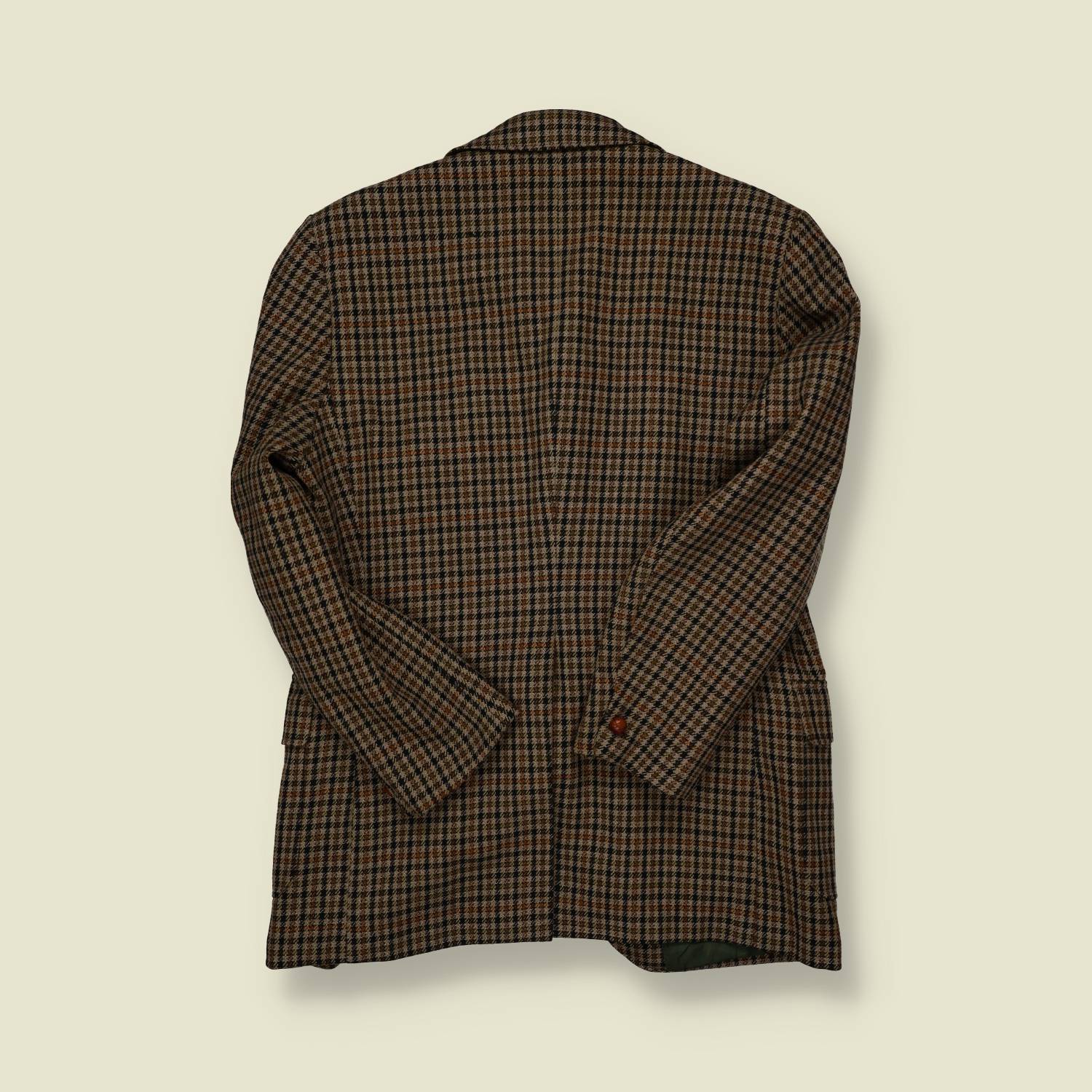1970s DAKS Checked Blazer – Brown & Green Tones - S/M