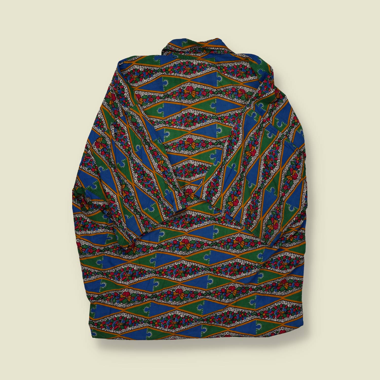 1970s Psychedelic Print Shirt – Multicolour Geometric Pattern - XXL