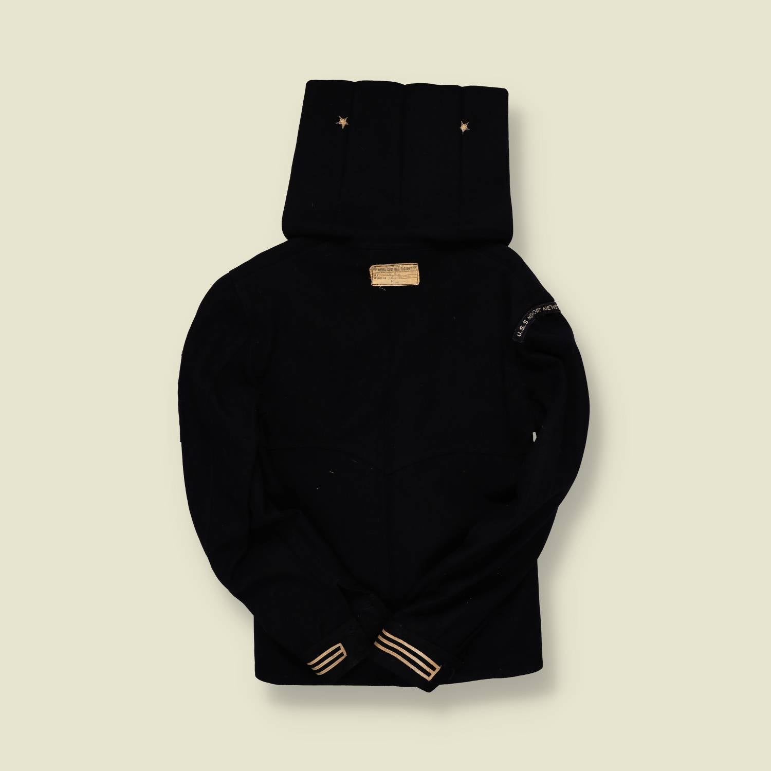 1940s–50s | U.S. Navy | USS Newport Sailor Jumper – Wool Dress Blues - XS