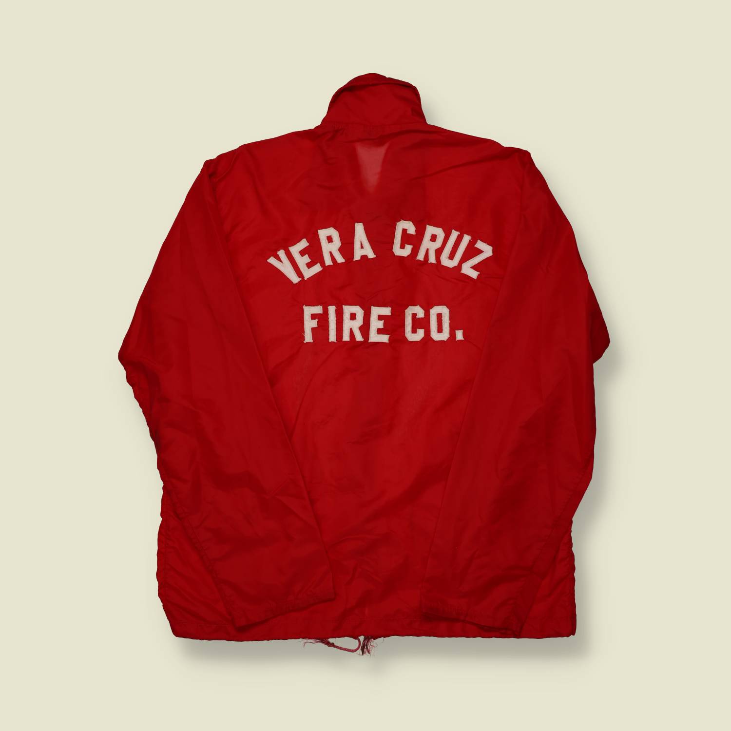 1960s–70s | Maple Sportswear | Vera Cruz Fire Co. Coaches Jacket – Red - S/M