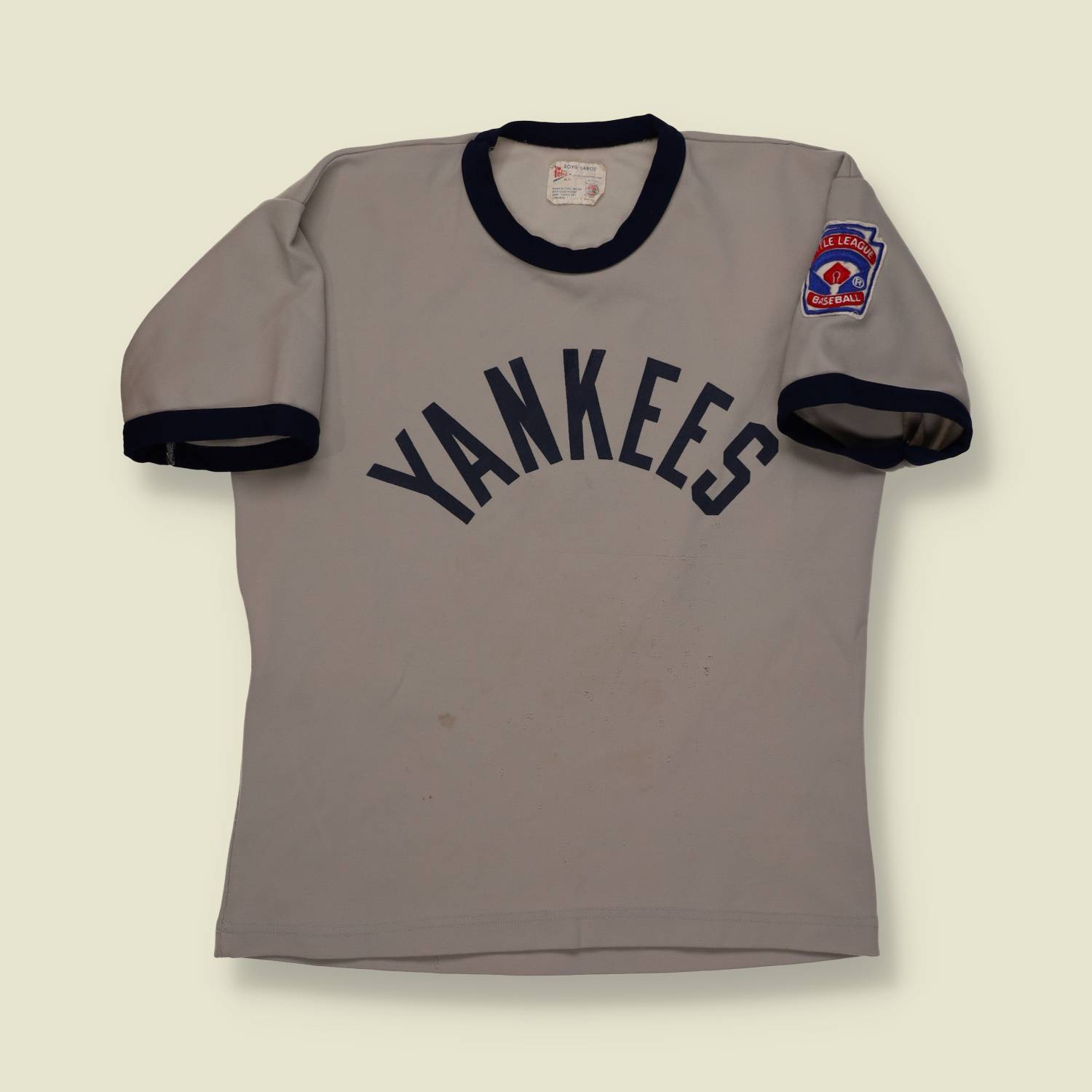1960s-70s | Felco | Little League Yankees Baseball Jersey – Grey & Navy - XS