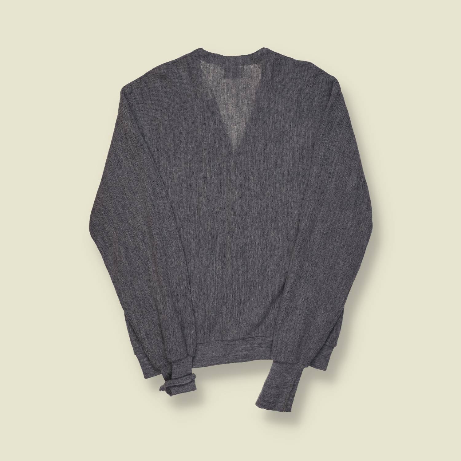 1980s | Jockey | Grey Knit Cardigan - L