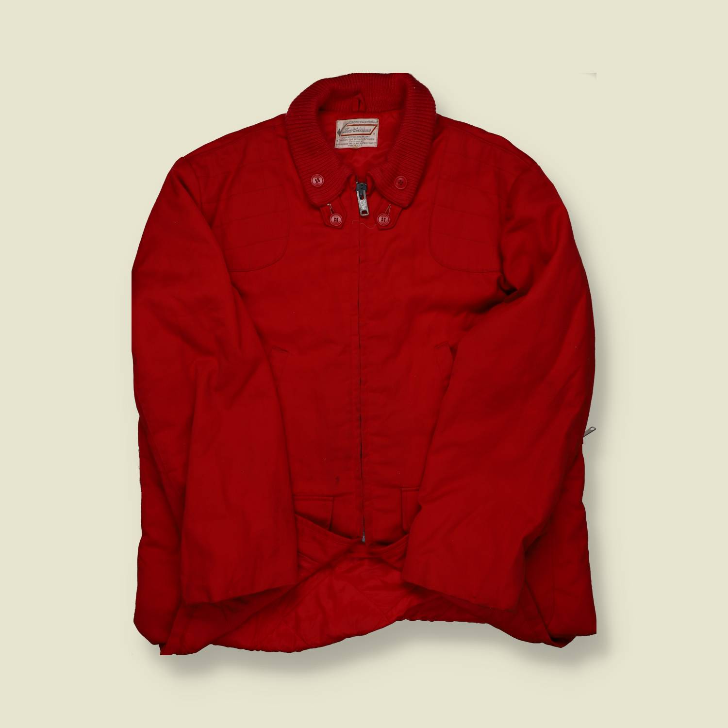 1960s | Ted Williams for Sears | Red Insulated Hunting Jacket - L/XL