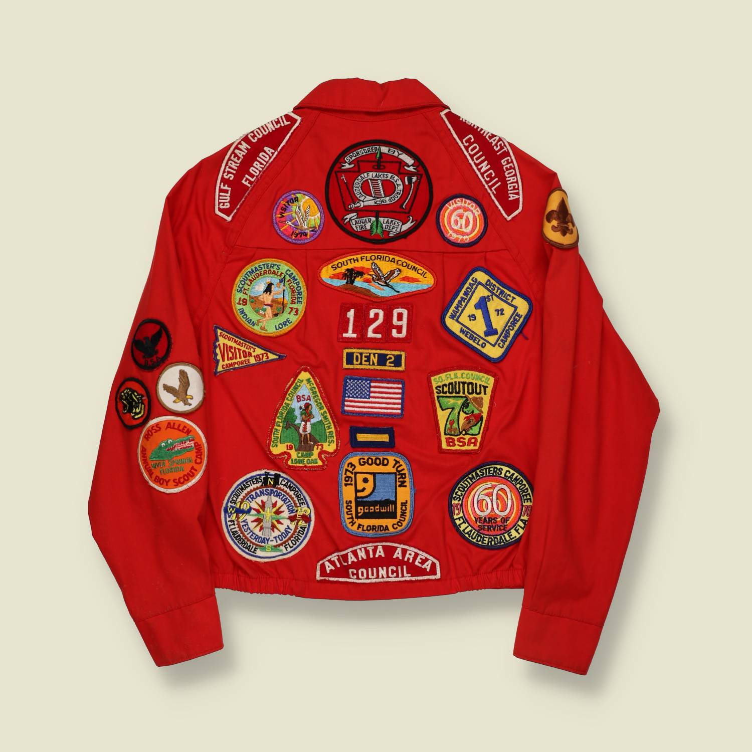 1970s | Boy Scouts of America | Red Patch Jacket – South Florida Councils (Youth Size) - XXS