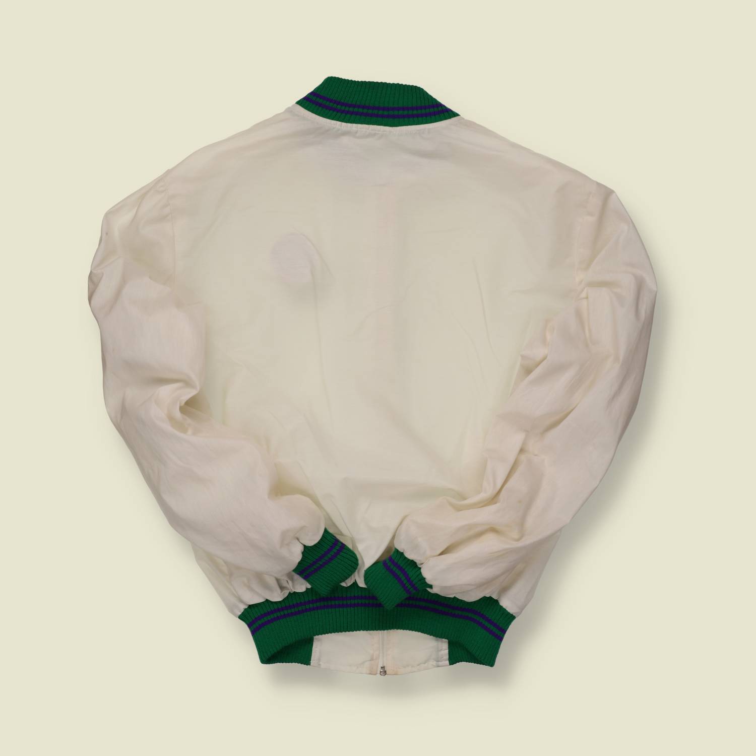 1980s | Wimbledon | Official Tennis Bomber Jacket – Cream - M