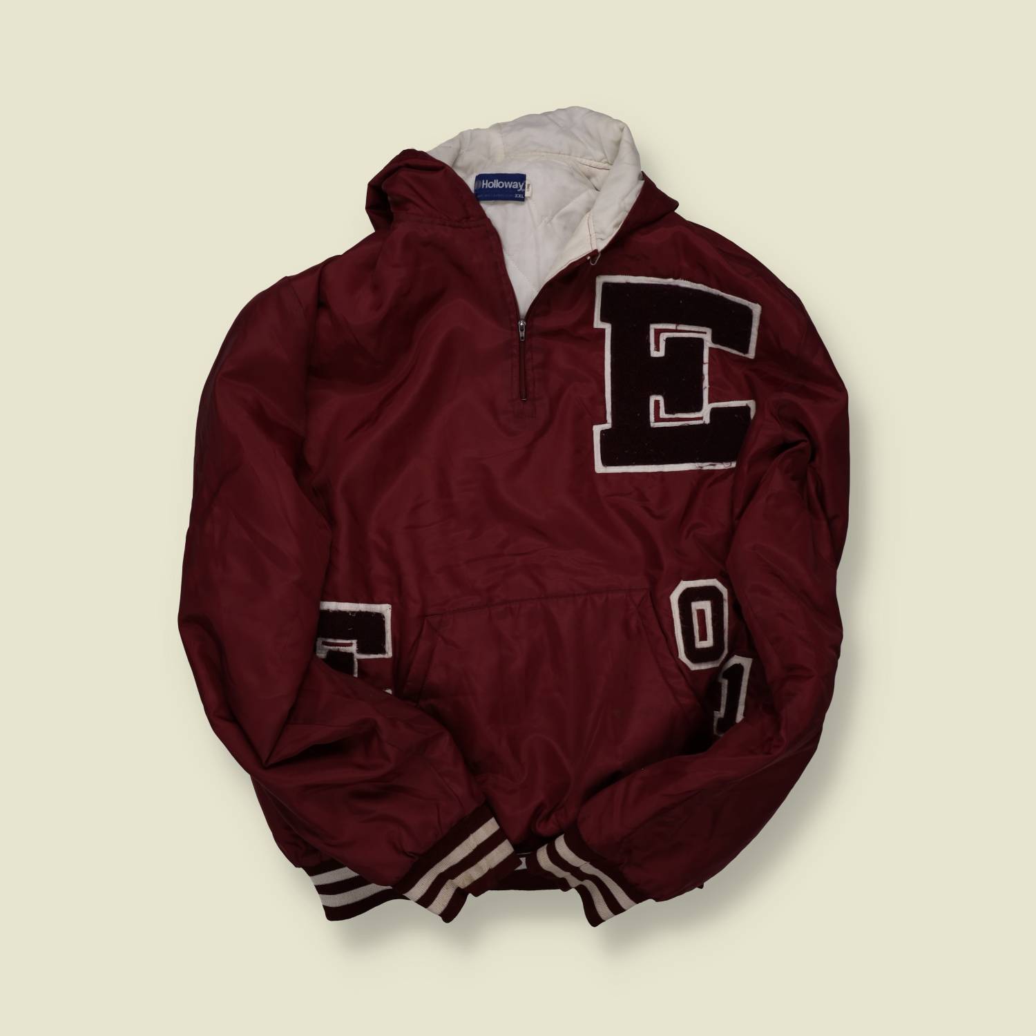 1990s–2000s | Holloway | Elgin Basketball & Baseball Hooded Jacket – Maroon - XXL