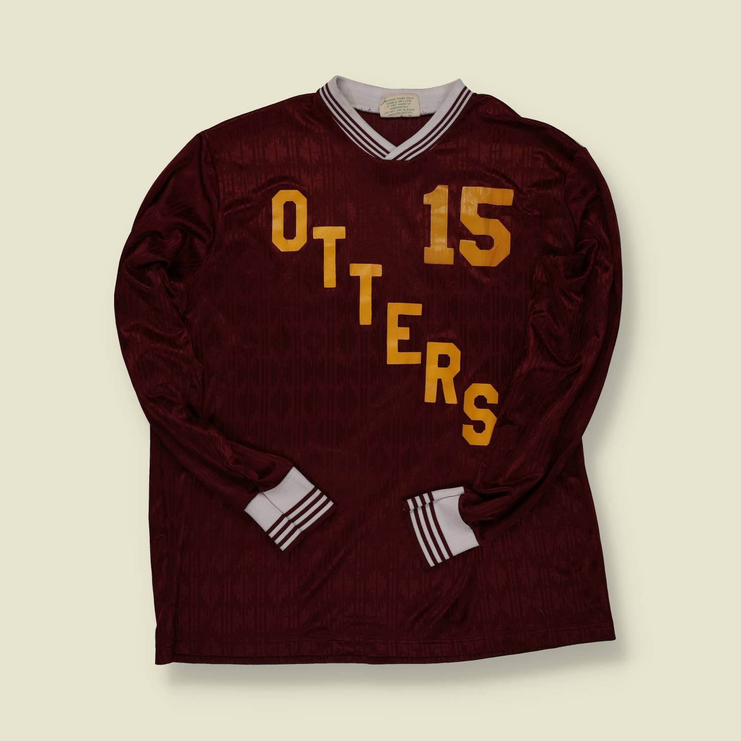 1970s | Otters | Maroon Long Sleeve Jersey – No.15 - S/M