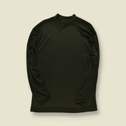 1970s | Maltas | Black Mock Neck Sports Top – Textured Knit - S