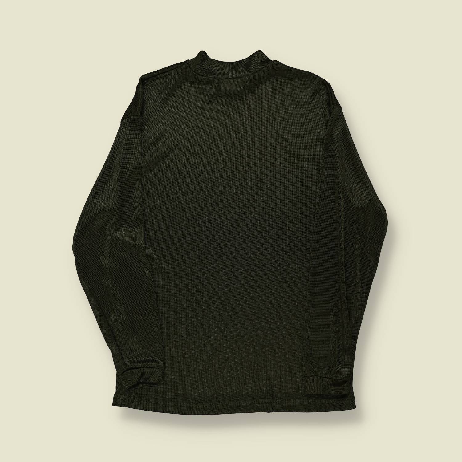 1970s | Maltas | Black Mock Neck Sports Top – Textured Knit - S