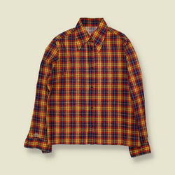 1970s | Check Blouse | Red, Yellow & Navy - 16