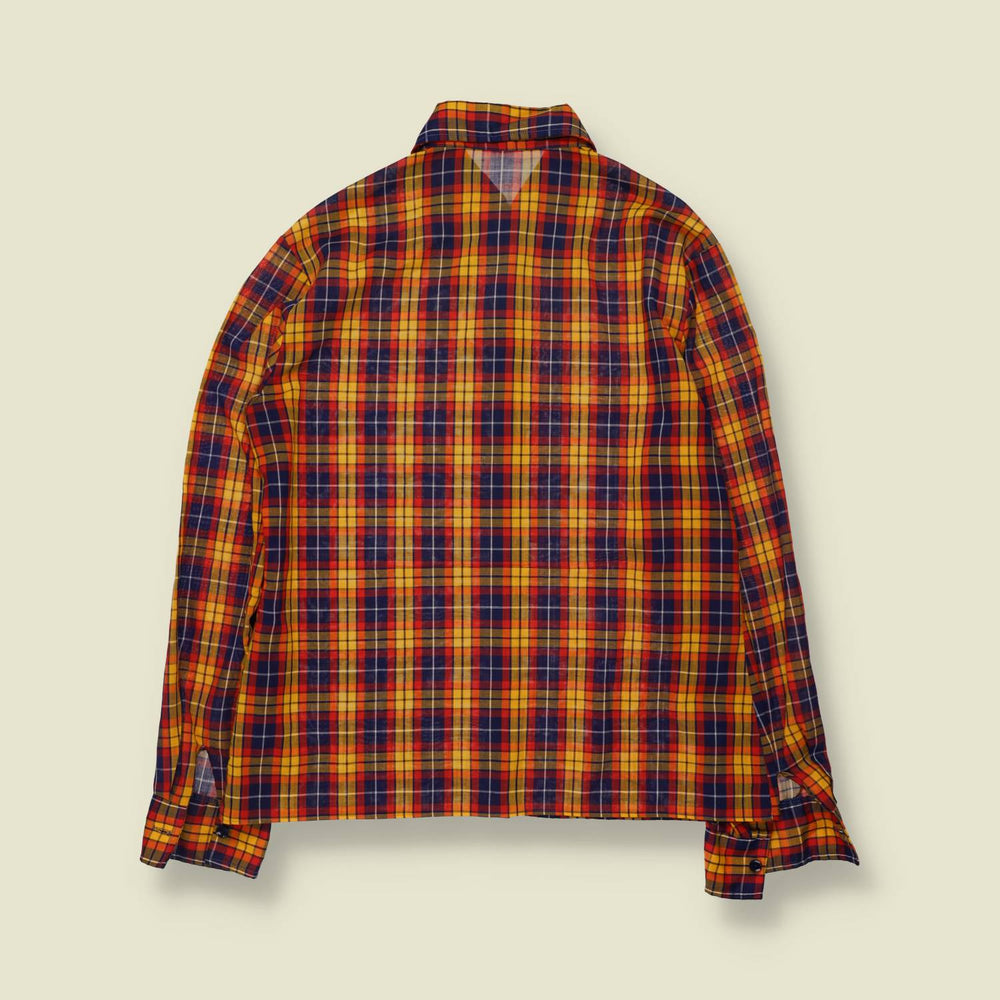 1970s | Check Blouse | Red, Yellow & Navy - 16