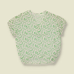 1950s | Cotton Blouse | White & Green - 10