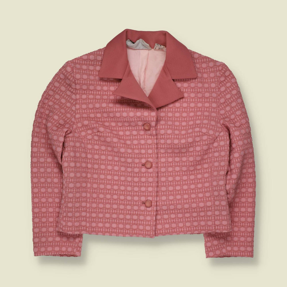 1960s | Fulton London | Crimplene Blazer | Pink - 10