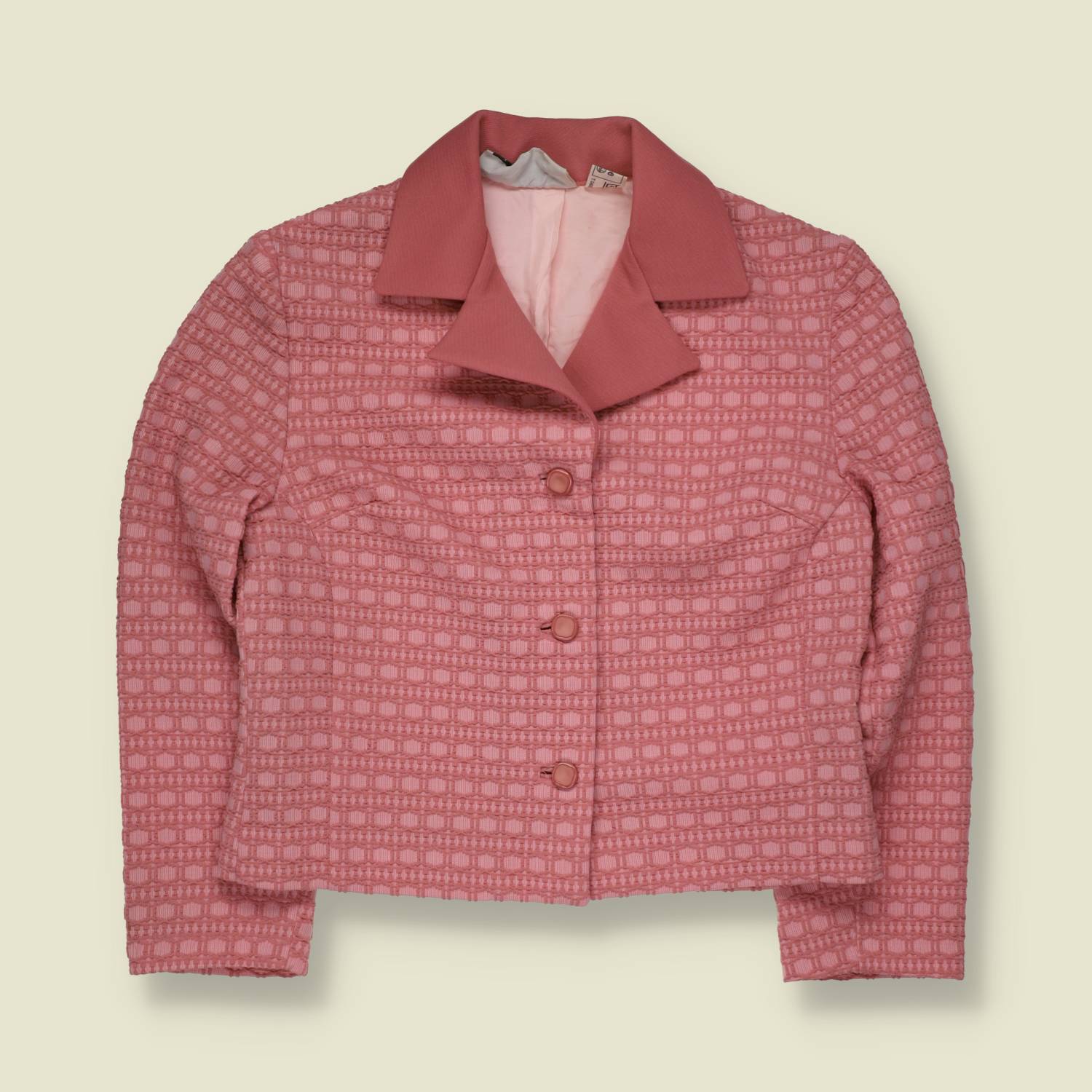 1960s | Fulton London | Crimplene Blazer | Pink - 10