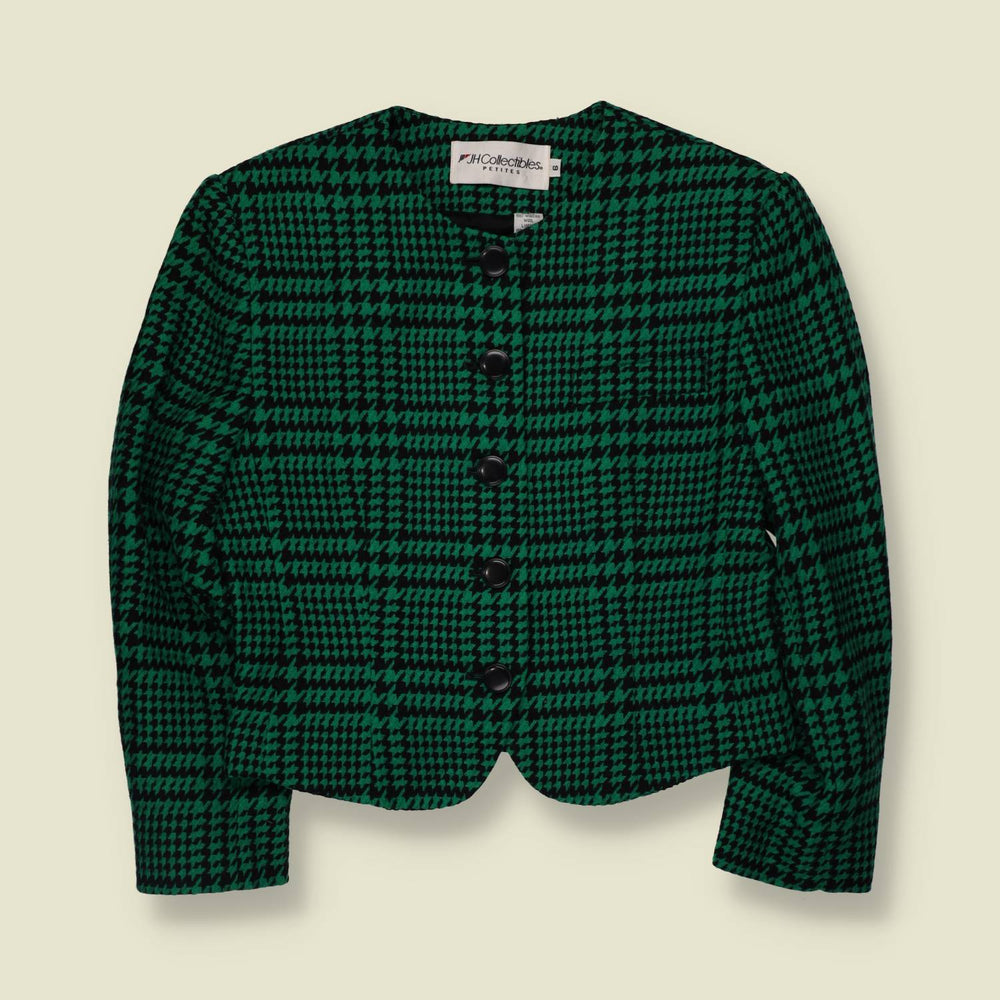 1980s | JH Collectibles | Wool Blazer | Green & Black - 10