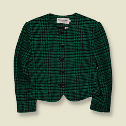 1980s | JH Collectibles | Wool Blazer | Green & Black - 10