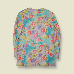 1980s | Georgiou | Made In Cyprus | Silk Summer Blazer | Blue, Pink & Lilac - 14