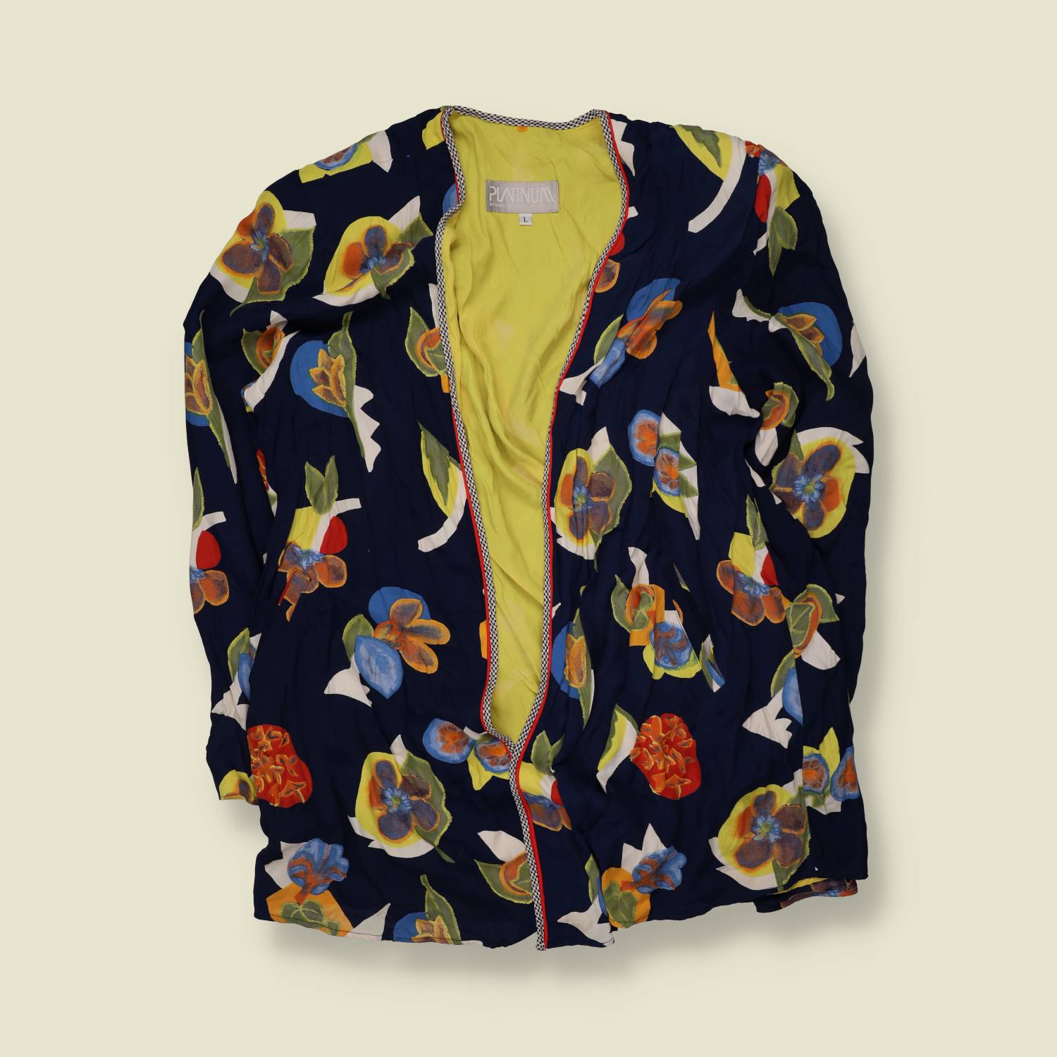 1980s | Platinum | Lightweight Summer Blazer | Navy Floral - 16