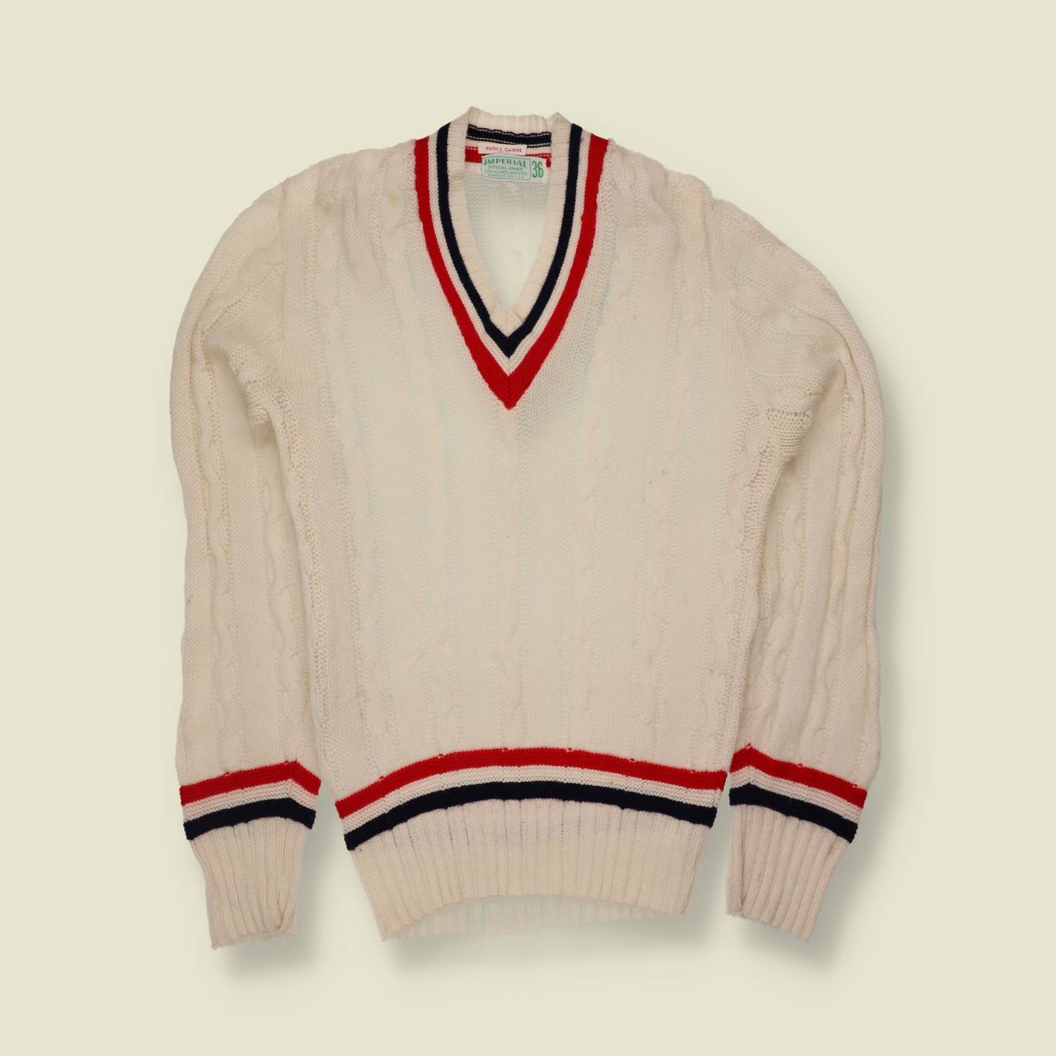 1950s | Imperial | Cricket Jumper | Cream - 10