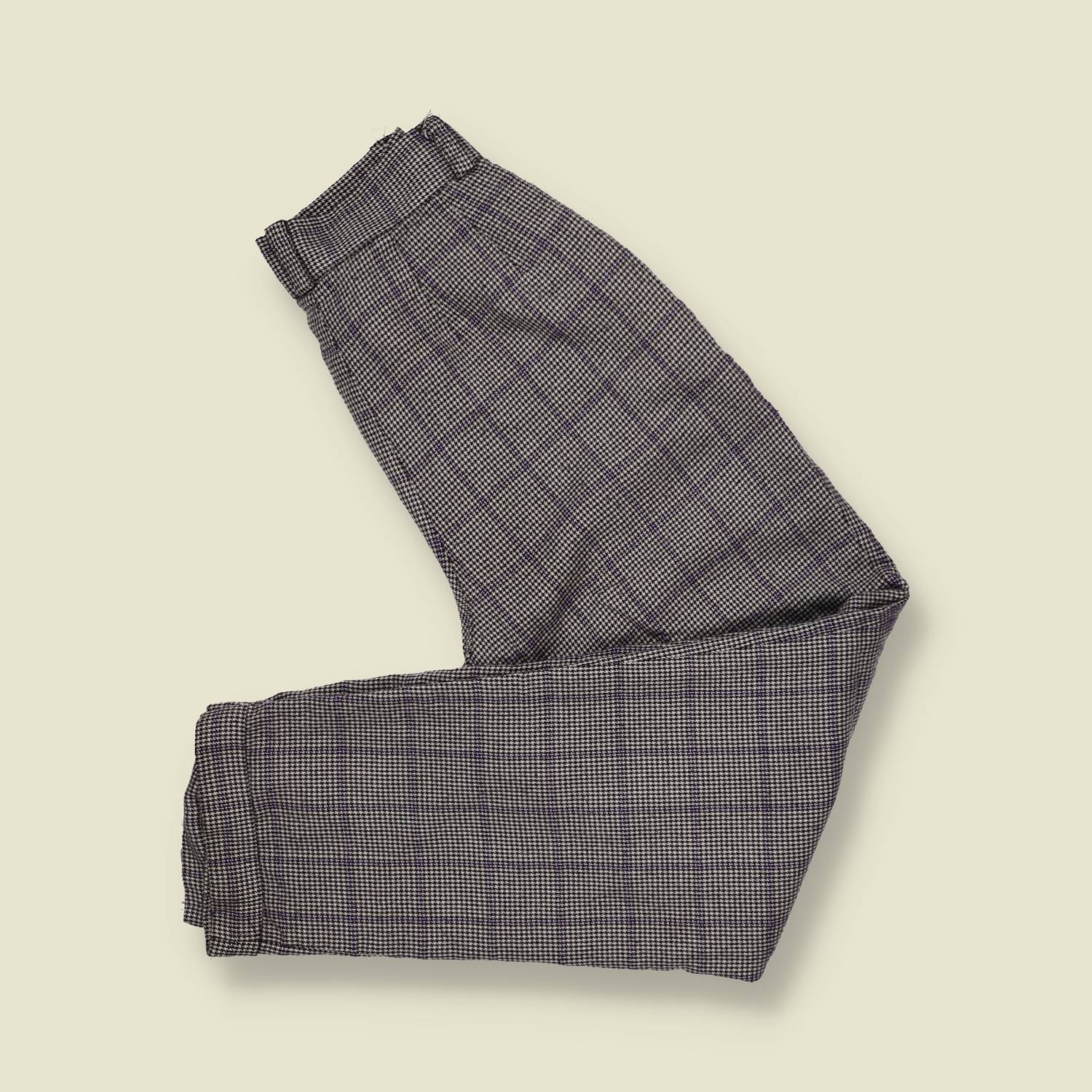 1980s | The Limited | Pleated Trousers | Grey Check - w24