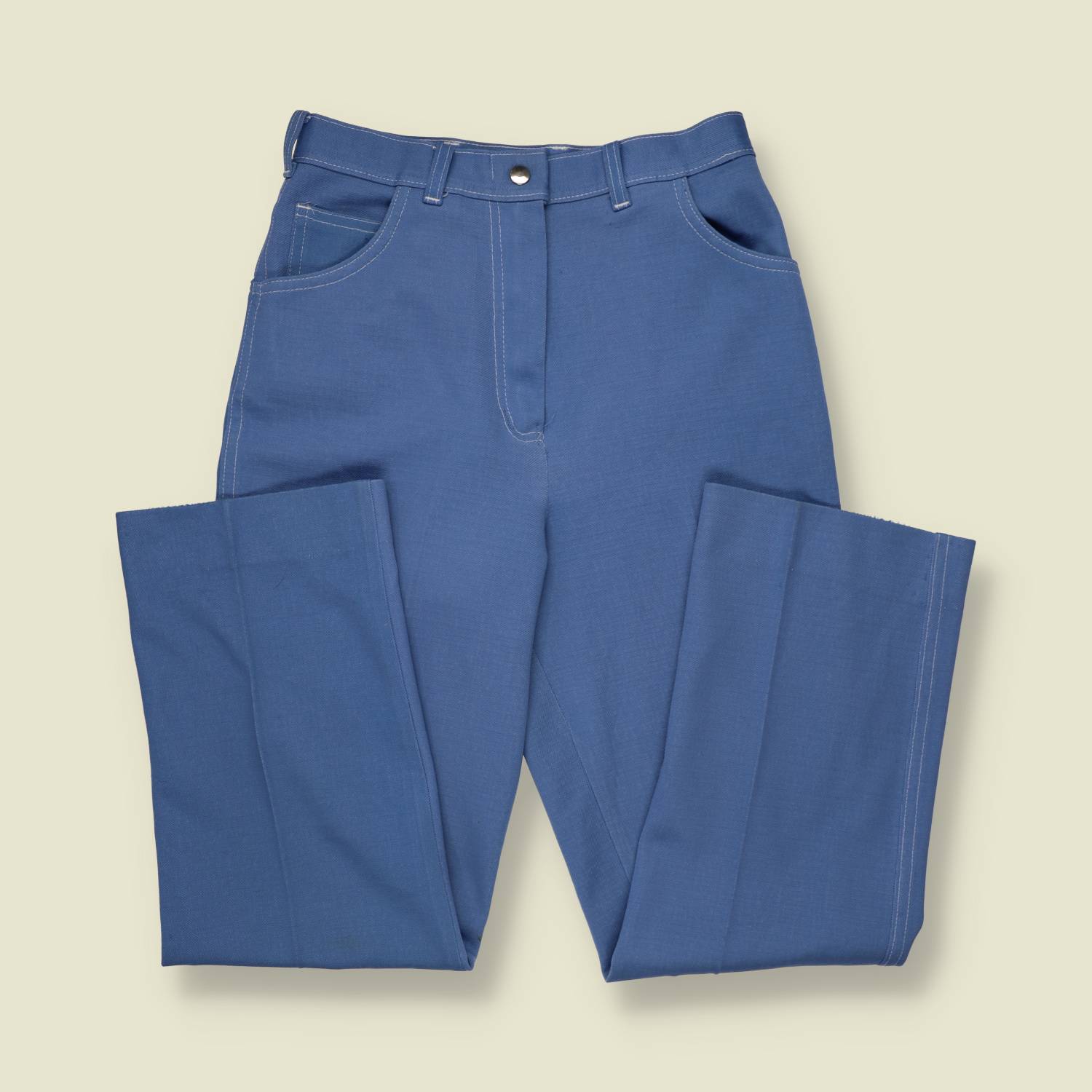 1970s | Cricket Lane | Trousers | Blue - w28
