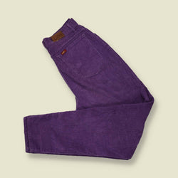 1980s | Lee | Cord Trousers | Purple - w28