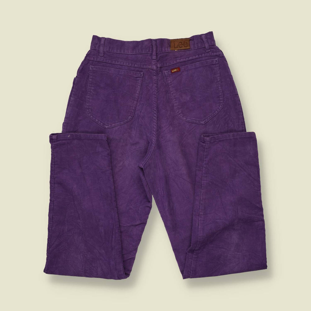 1980s | Lee | Cord Trousers | Purple - w28