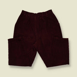 1980s | Hook Sport | Cord Trousers | Dark Red - w26